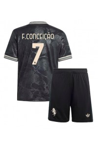 Juventus Francisco Conceicao #7 Jalkapallovaatteet Lasten Kolmas peliasu 2025-26 Lyhythihainen (+ Lyhyet housut)